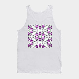 Ultraviolet Purple and Green Dotty Turkish Look Tile Tank Top